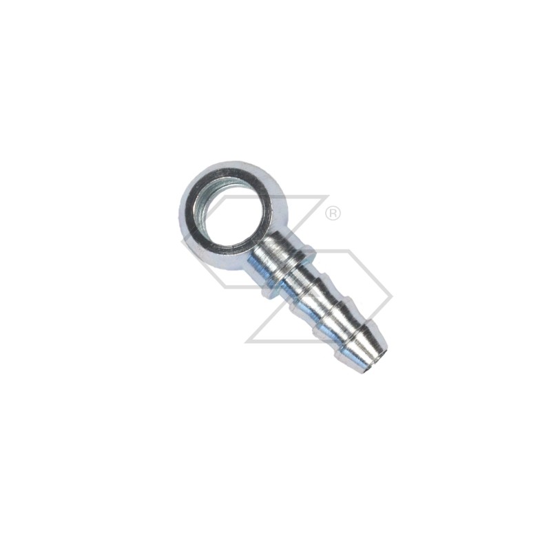 Galvanised steel eye fitting for agricultural machinery in various sizes