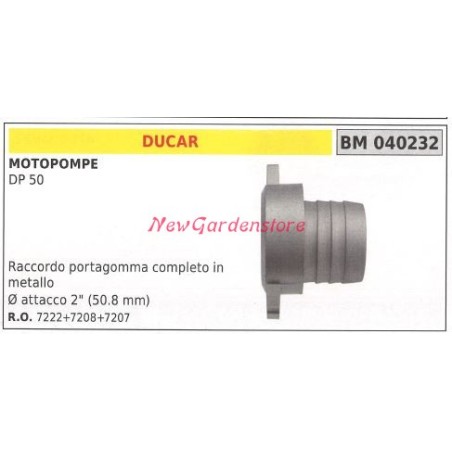 Schlauchtülle und Metallflansch DUCAR-Motorpumpe DP 50 040232 | Newgardenstore.eu