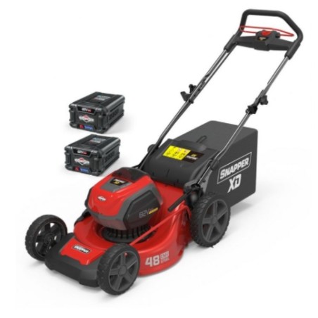 SNAPPER push mower 46cm cut with 2 x 2Ah batteries and rapid charger | Newgardenstore.eu