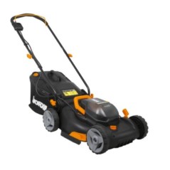 WORX WG743E cordless lawnmower with 2 x 20V+20V batteries and dual charger | Newgardenstore.eu