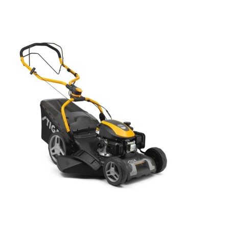 STIGA Combi748S 139cc tondeuse à essence coupe 46cm 4in1 traction 60lt bag | Newgardenstore.eu