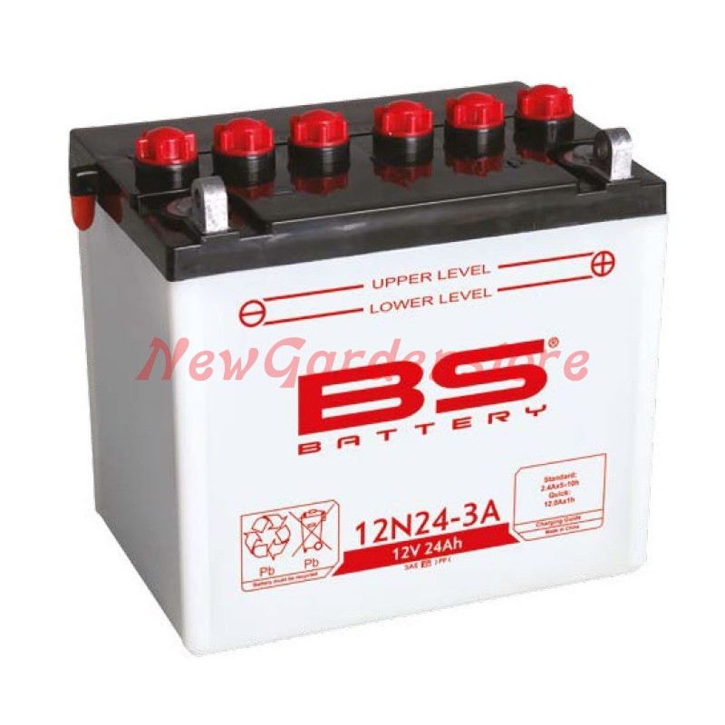 Lawn tractor dry battery 12V 24Ah positive pole right 310502