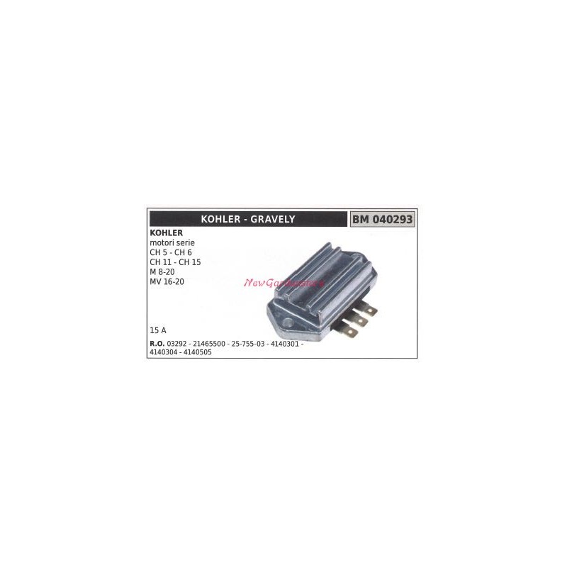 Regulador de tensión motor KOHLER serie CH 5 6 11 15 M 8-20 MV 16-20 040293