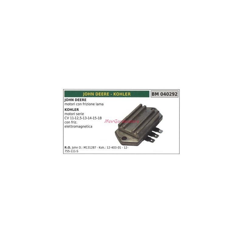 Régulateur de tension KOHLER moteur embrayage lame CV11 040292