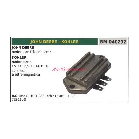 Régulateur de tension KOHLER moteur embrayage lame CV11 040292 | Newgardenstore.eu