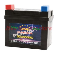 12V/24Ah Batterie Pluspol links Ladung Rasentraktor 310015