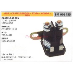 Magnetrelais CASTELGARDEN HONDA 725-04439 MTD STIGA 8 mm Anschluss hinten | Newgardenstore.eu