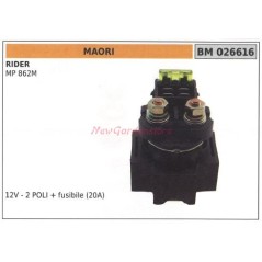 MAORI solenoid relay for rider MP 862M 12v- 2 poles + fuse (20A) 026616 | Newgardenstore.eu