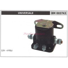 Universal brand solenoid relay 12v - 4 poles 003743 | Newgardenstore.eu