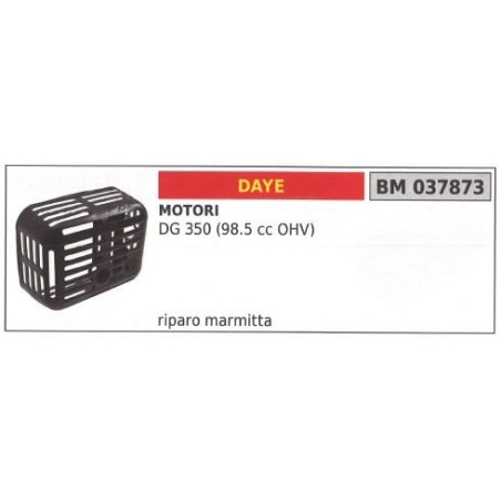 Riparo Marmitta DAYE tagliaerba tosaerba rasaerba DG 350 98cc OHV 037873 | Newgardenstore.eu