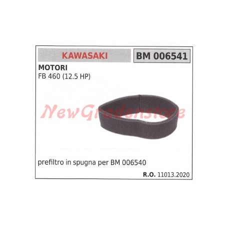 Prefiltro aria in spugna KAWASAKI motore FB 460 (12.5 HP) 006541 | Newgardenstore.eu