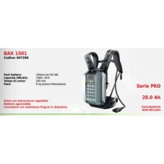 BAX 1501 SERIES EGO PRO 28.0 Ah 56 Volt batterie de sac à dos SANS chargeur | Newgardenstore.eu