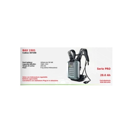 BAX 1501 SERIE EGO PRO 28.0 Ah 56 Volt batería de mochila SIN cargador | Newgardenstore.eu