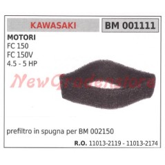 Prefiltro de aire de esponja Motor KAWASAKI FC 150 150V 4,5 5 CV 001111 | Newgardenstore.eu