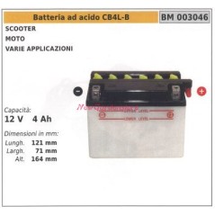 CB4L-B acid battery for motorbike scooters various applications 12V 4 AH 003046