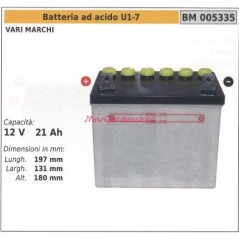 Batterie acide U1-7 pour MTD STIGA diverses marques 12V 21AH 005335 | Newgardenstore.eu