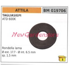 Rondella lama ATTILA tagliasiepe ATD 600K 019706 | Newgardenstore.eu