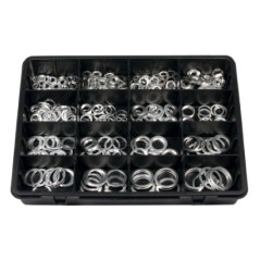 Aluminium washers in cassette 400 pcs. approx. A05886 | Newgardenstore.eu