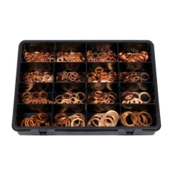Copper washers in cassette 400 pieces A05885