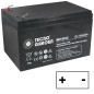 Batería AGM 12 Ah /12 V Polo positivo izquierdo para tractor de césped