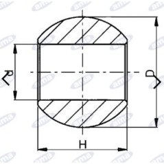 Bola para enganche inferior para enganche de implemento de tractor agrícola 01500 | Newgardenstore.eu