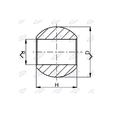 Ball for lower hitch for agricultural tractor implement hitch 01500