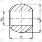 Rotula gancio inferiore attacco attrezzi trattori agricoli 01500 foro 22 56x45 mm