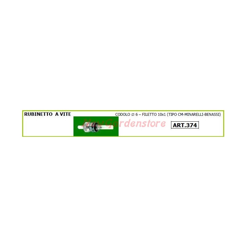 Macho de rosca para motocultor y motocultor 374