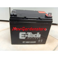 Lawn tractor starter gel battery 12V/22A 310004 right positive pole