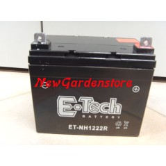 Lawn tractor starter gel battery 12V/22A 310004 right positive pole