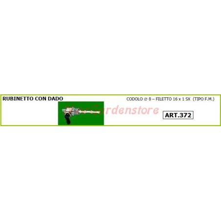 Tap with nut for walking tractor and walking tractor 372 | Newgardenstore.eu