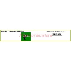 Tap with filter for walking tractor and walking tractor 376