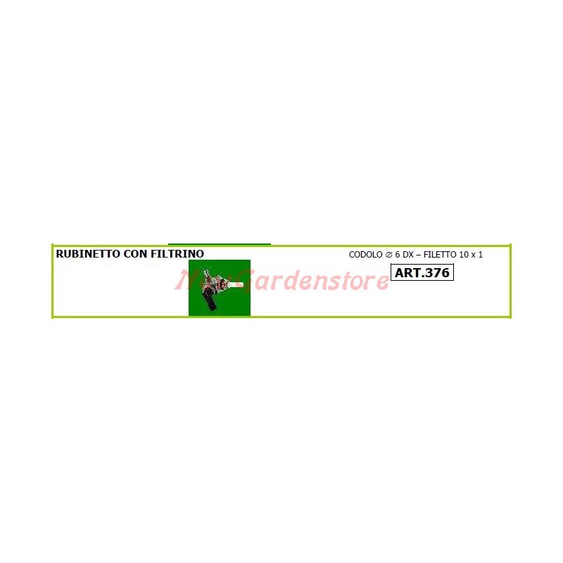 Tap with filter for walking tractor and walking tractor 376