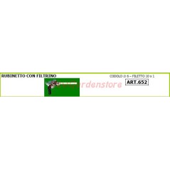 Tap with filter for walking tractor and walking tractor 652