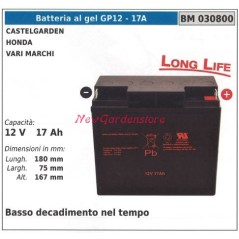 GP12 - 17A CASTELGARDEN HONDA GEL battery for various brands 030800 | Newgardenstore.eu