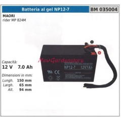 NP12-7 GEL battery for MAORI rider MP 824M 12V 7.0Ah 035004 | Newgardenstore.eu