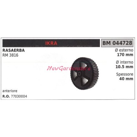 Rueda delantera IKRA cortacésped RM 3816 044728 | Newgardenstore.eu