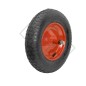 Wheel with tyre for wheelbarrow trolley for motor mower