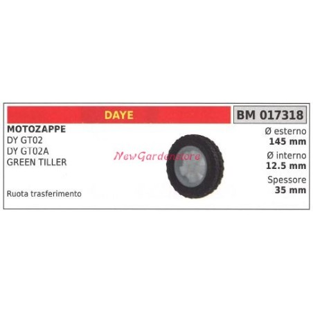 Rueda DAYE motoazada DY GT02 02A motocultor 017318 | Newgardenstore.eu