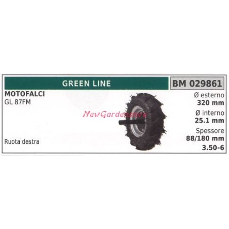 Right wheel GREEN LINE motofalci GL 87MF 026861 | Newgardenstore.eu