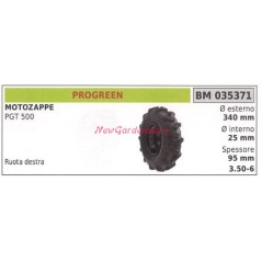 Rueda derecha PROGREEN motocultor PGT 500 035371 | Newgardenstore.eu