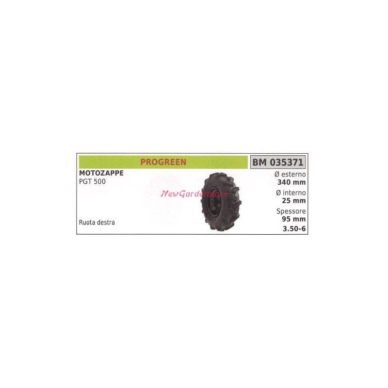 Roue droite du motoculteur PROGREEN PGT 500 035371