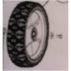 Rad 180 mm Durchmesser ohne Getriebe AKTIV für Rasenmäher 4850