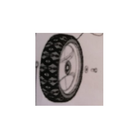 Rad 180 mm Durchmesser ohne Getriebe AKTIV für Rasenmäher 4850 | Newgardenstore.eu