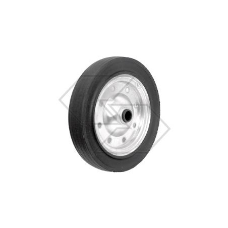 Solid rubber wheel with metal disc agricultural machine Ø 20mm hole width 58mm | Newgardenstore.eu