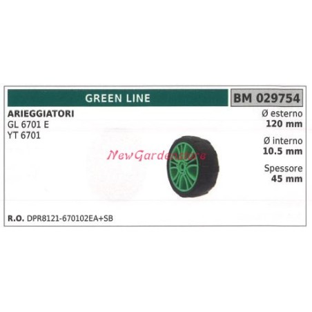 Roue de scarificateur GREEN LINE GL 6701 E YT 6701 029754 | Newgardenstore.eu