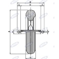 Ruota in poliuretano con cuscinetto in plastica d. 250mm per carrello foro 20 mm | Newgardenstore.eu