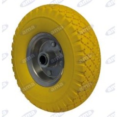 Polyurethane wheel diameter 250x70mm with sheet steel rim for wheelbarrow | Newgardenstore.eu