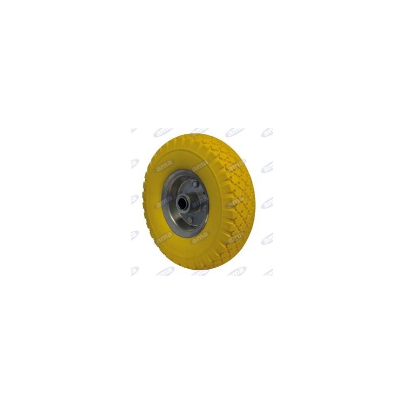 Polyurethane wheel diameter 250x70mm with sheet steel rim for wheelbarrow