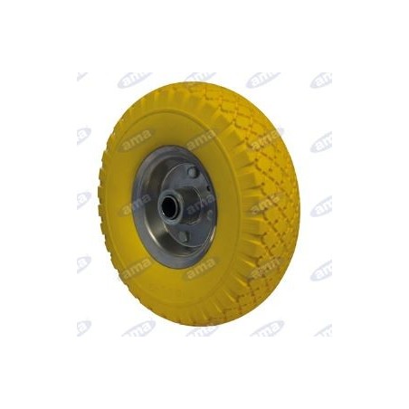 Polyurethane wheel diameter 250x70mm with sheet steel rim for wheelbarrow | Newgardenstore.eu